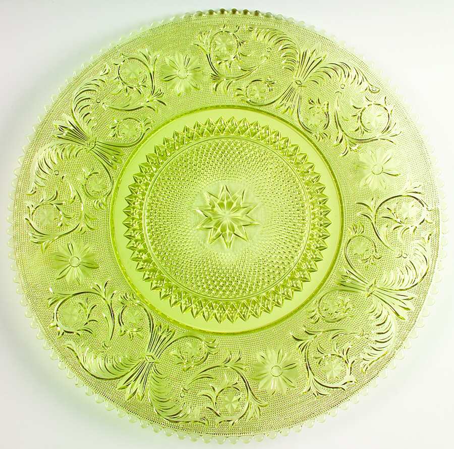 Sandwich Chartreuse Large Torte Plate by Duncan & Miller-1