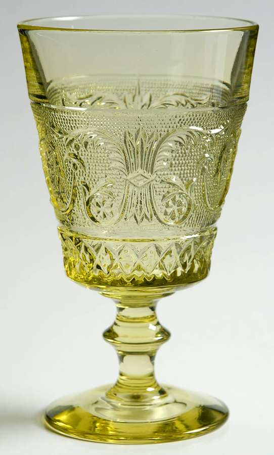 Sandwich Chartreuse Water Goblet by Duncan & Miller-1
