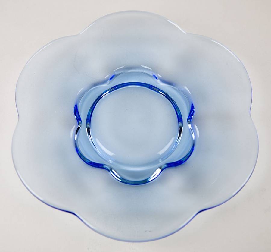 Canterbury Light Blue (Blown) Canterbury Shape Plate by Duncan & Miller-1