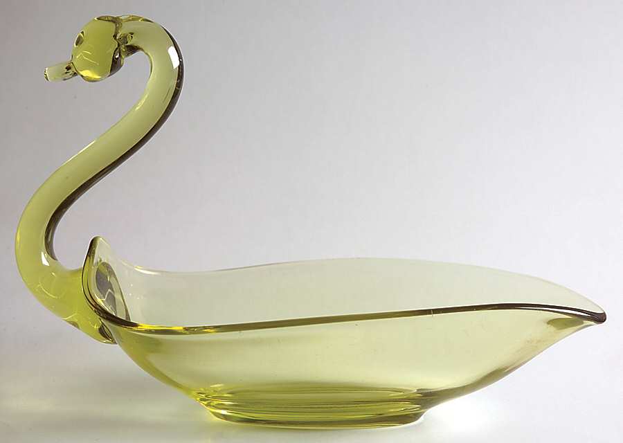 Animals & Figurines 8" Open Swan by Duncan & Miller-1