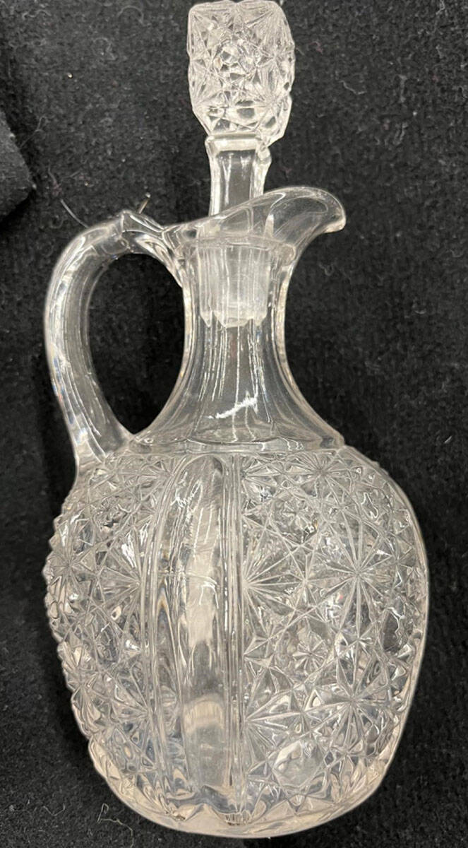 Ellrose Clear Cruet & Stopper by Duncan & Miller-1