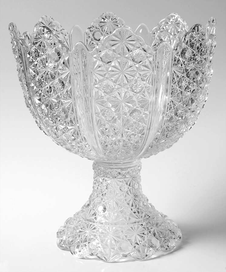 Ellrose Clear Footed Orange Bowl by Duncan & Miller-1