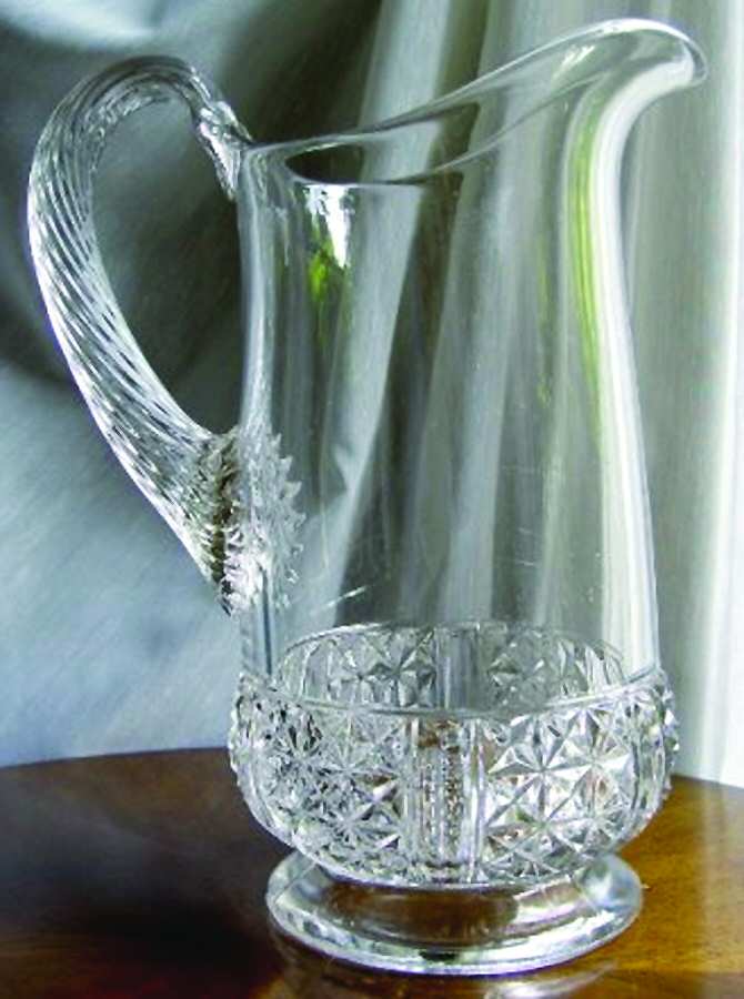 Six Panel Fine Cut Pitcher by Dalzell, Gilmore, Leigh-1