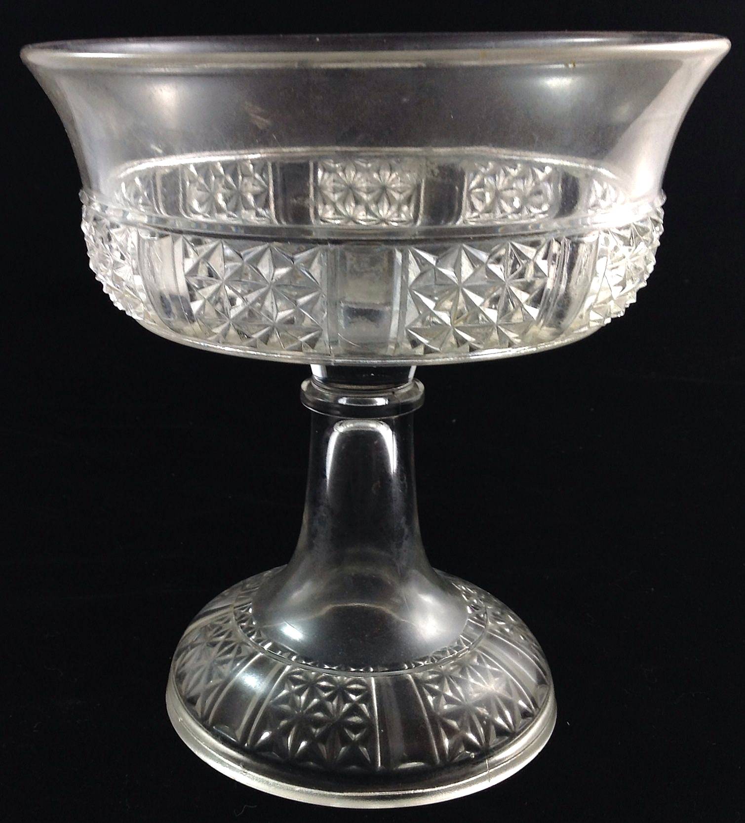 Six Panel Fine Cut Round Compote (Height X Width) by Dalzell, Gilmore, Leigh-1
