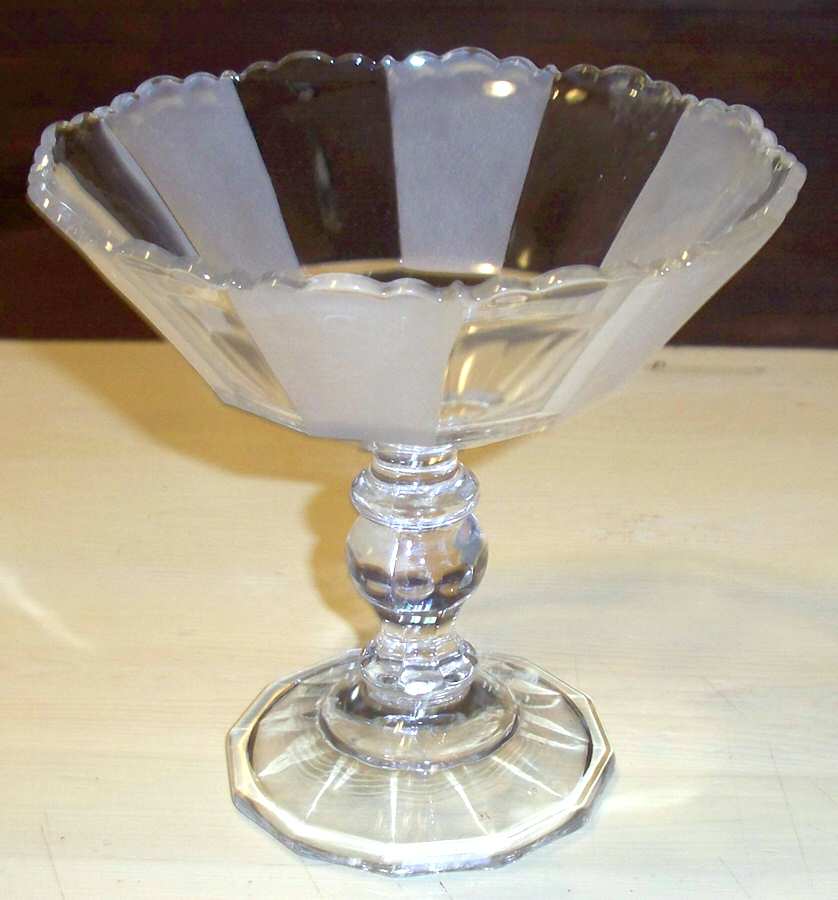 Frosted Ribbon Stemmed Open Jelly by Duncan & Miller-1