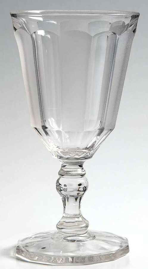 Frosted Ribbon Water Goblet by Duncan & Miller-1
