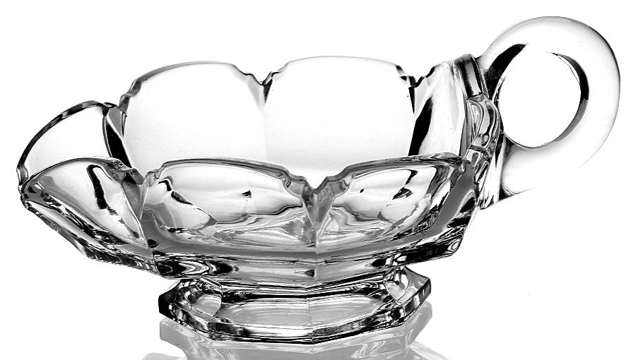 61 Clear Triangular Handled Nappy by Duncan & Miller-1