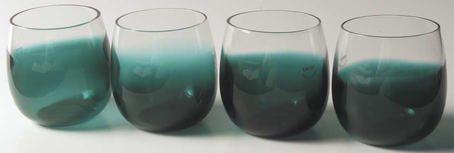 Glasscapes Teal 10 Oz Flat Tumbler - Set of 4 by Dansk-1