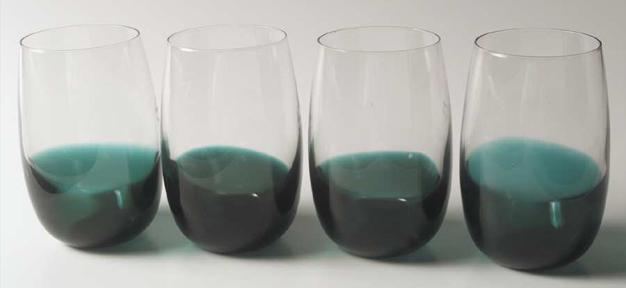 Glasscapes Teal 14 Oz Flat Tumbler - Set of 4 by Dansk-1