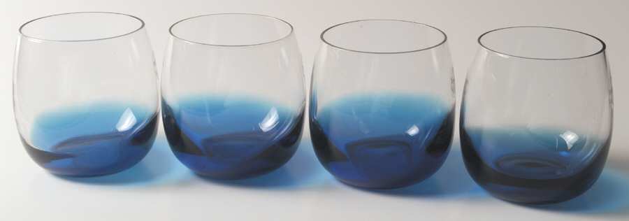 Glasscapes Blue 10 Oz Flat Tumbler - Set of 4 by Dansk-1