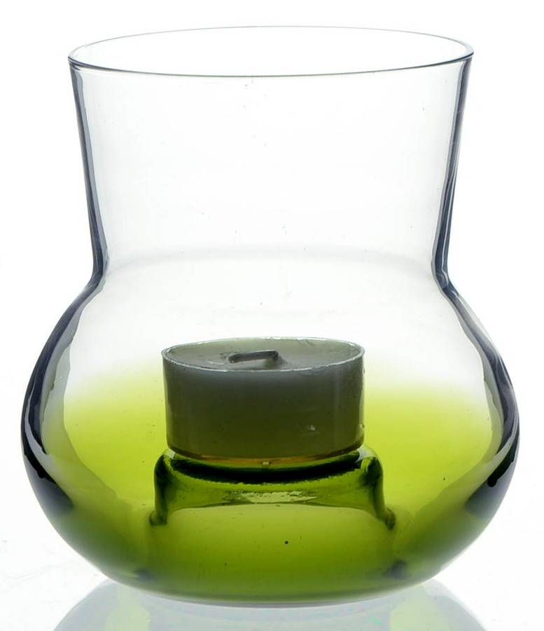 Glasscapes Lime Green 4" Candle Votive by Dansk-1