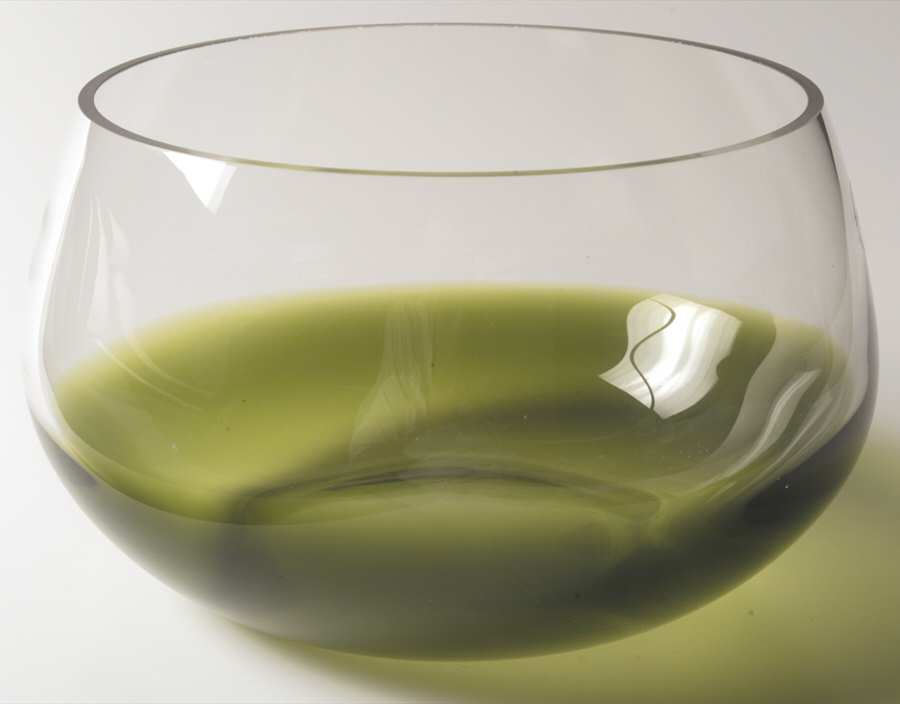 Glasscapes Lime Green 8" Round Bowl by Dansk-1