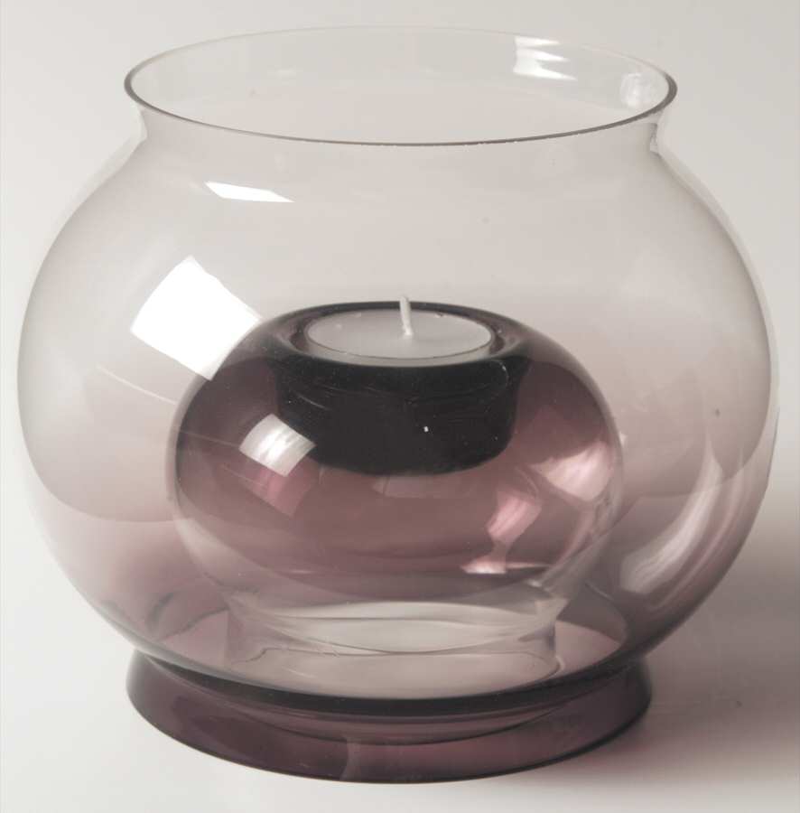 Glasscapes Amethyst Hurricane Lamp & Globe by Dansk-1