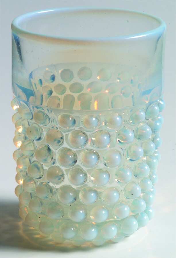 Hobnail Crystal (Opalescent) 6 Oz Flat Tumbler by Doyle Glass-1