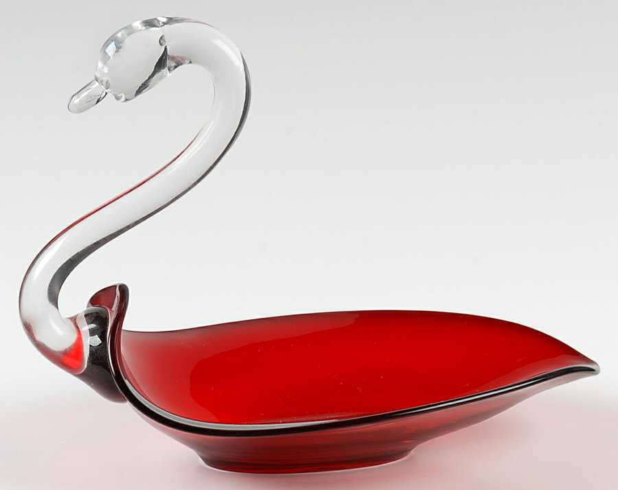 Pall Mall Swans Ruby 8" Open Swan by Duncan & Miller-1