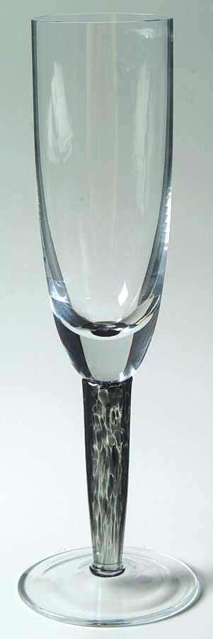 Jet (Black Stem) Fluted Champagne by Denby-1