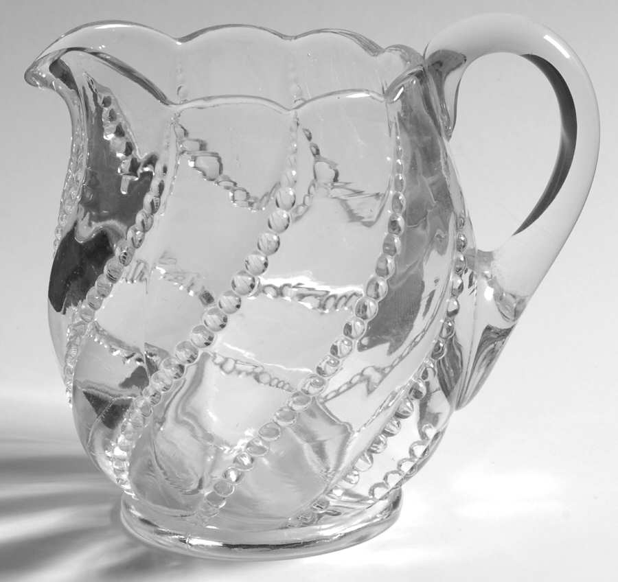 Beaded Swirl Clear Creamer by Duncan & Miller-1