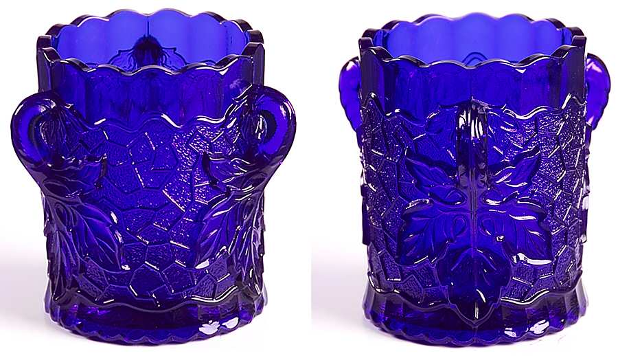 Maple Lead Cobalt Sugar Bowl W/Lip No Lid by Dugan-1