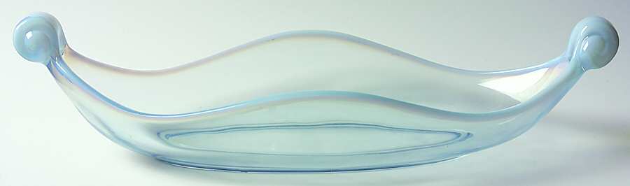 Pall Mall Blue (Opalescent) 14" Oval Bowl by Duncan & Miller-1