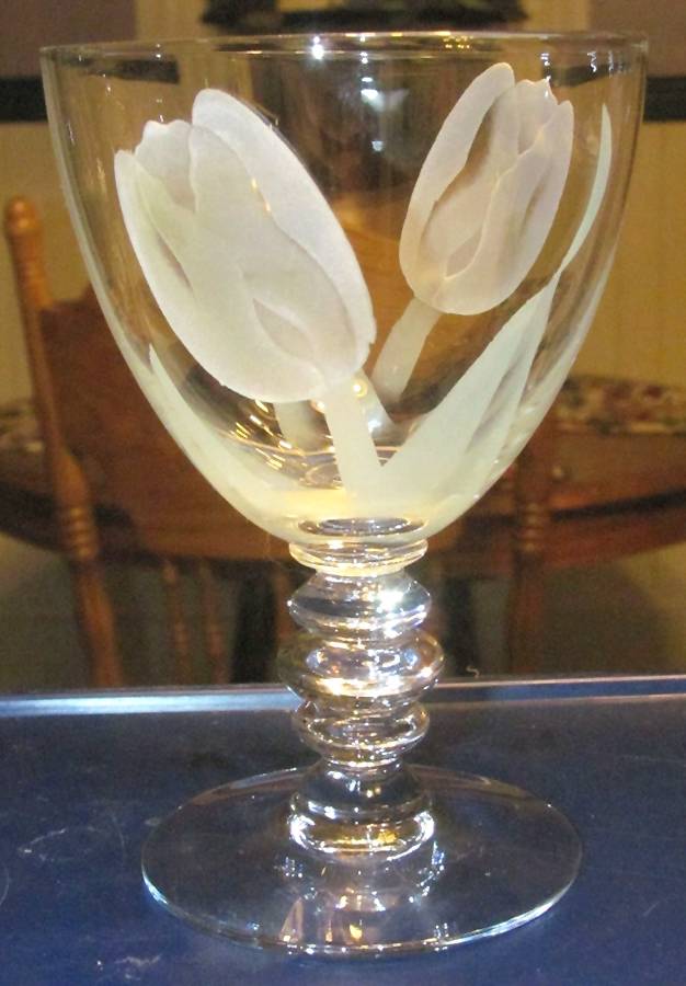 Tulip Water Goblet by Duncan & Miller-1