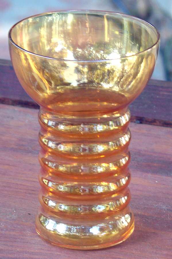 Ring Marigold (Iridescent) Flat Tumbler by Dunbar-1