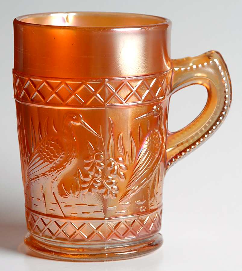 Stork and Rushes Lattice Marigold Mug by Dugan-1