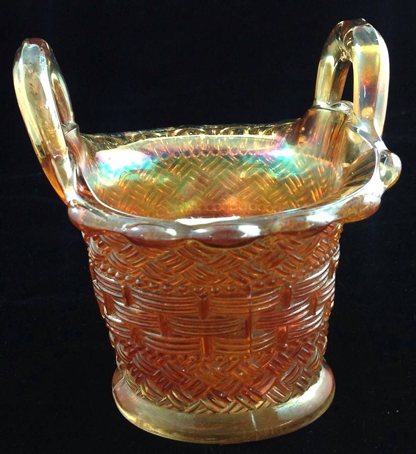 Beaded Basket Marigold 5" Basket by Dugan-1