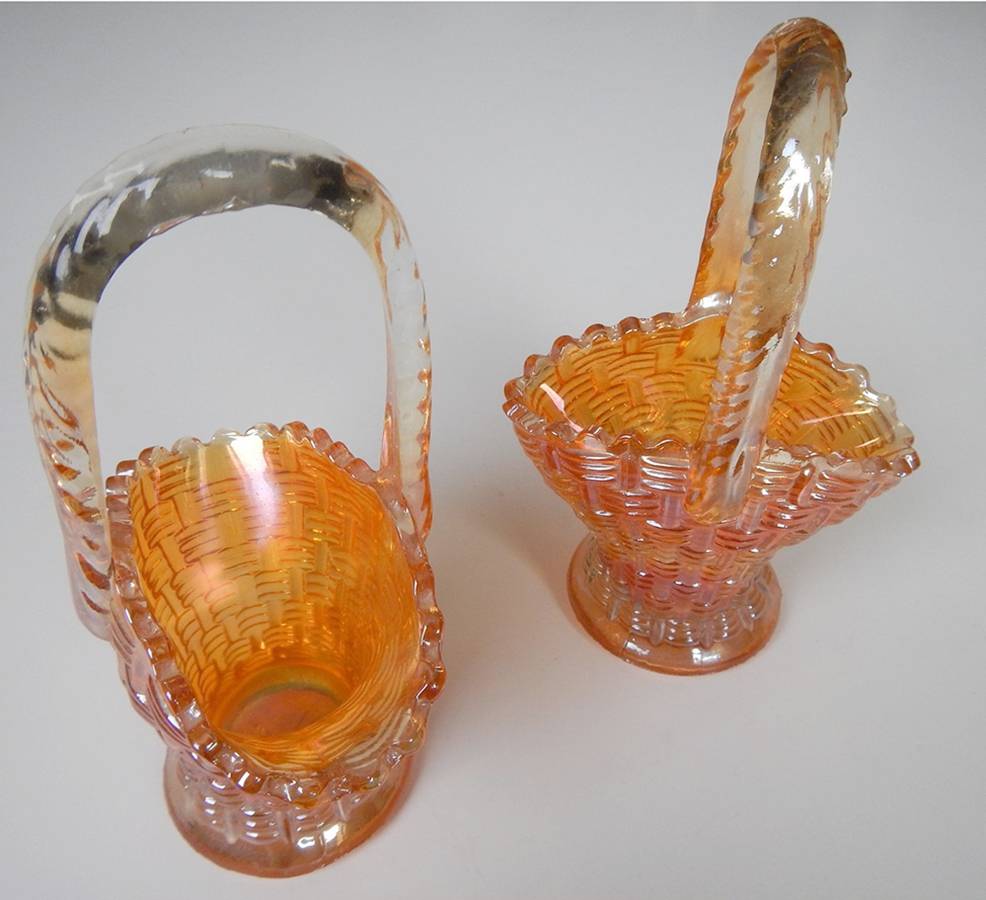 Big Basketweave Marigold 6" Basket by Dugan-1