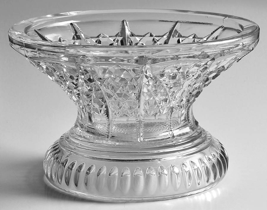 Button Panel (Gold Trim) Punch Bowl Stand by Duncan & Miller-1