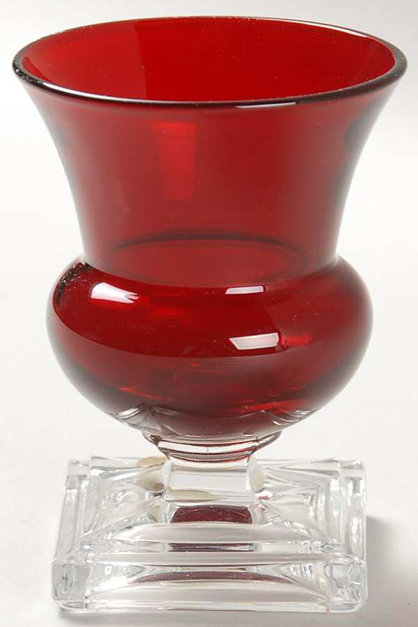 Grecian Ruby Footed Cigarette Urn by Duncan & Miller-1