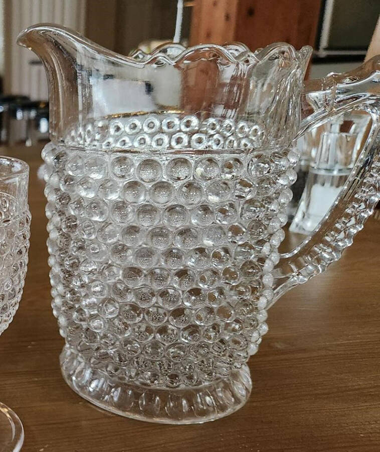 Hobnail Clear Pitcher by Doyle Glass-1
