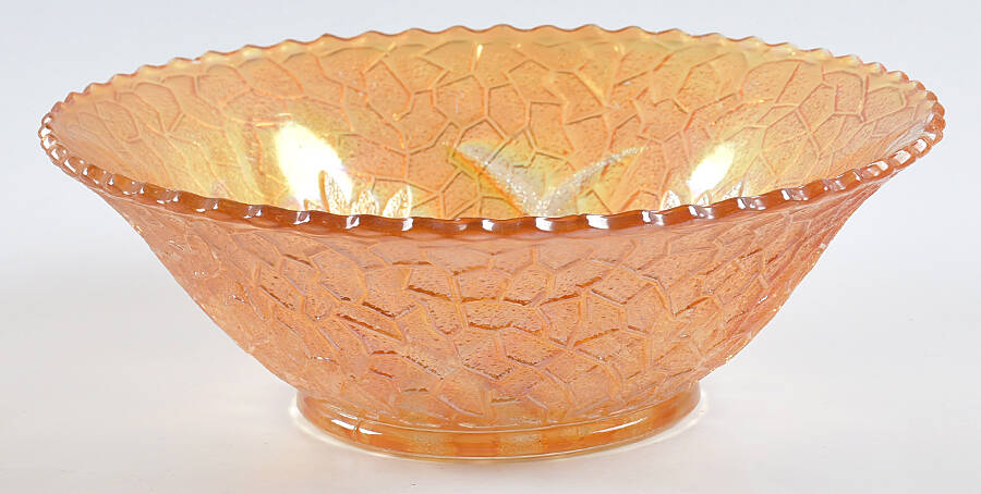 Four Flowers Marigold 8" Round Bowl by Dugan-1