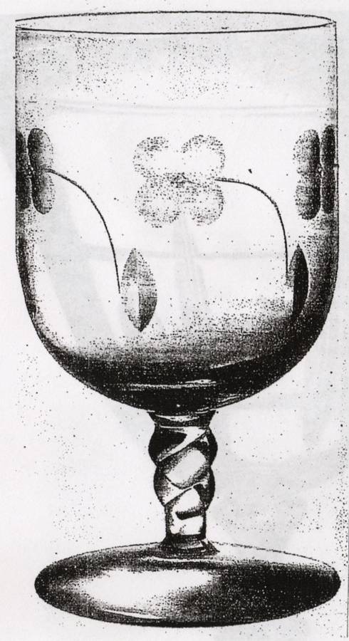 Clover Low Water Goblet by Duncan & Miller-1
