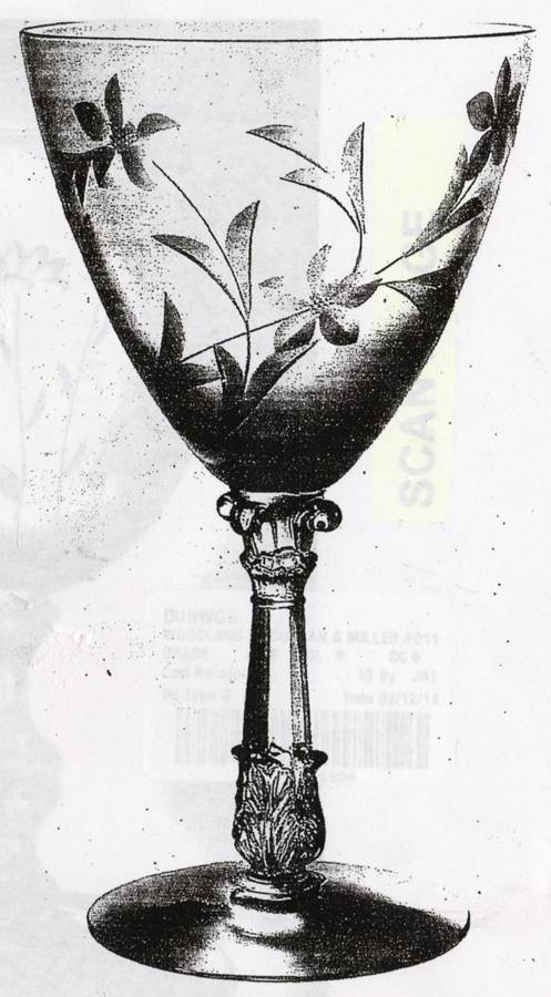 Peach Tree Water Goblet by Duncan & Miller-1