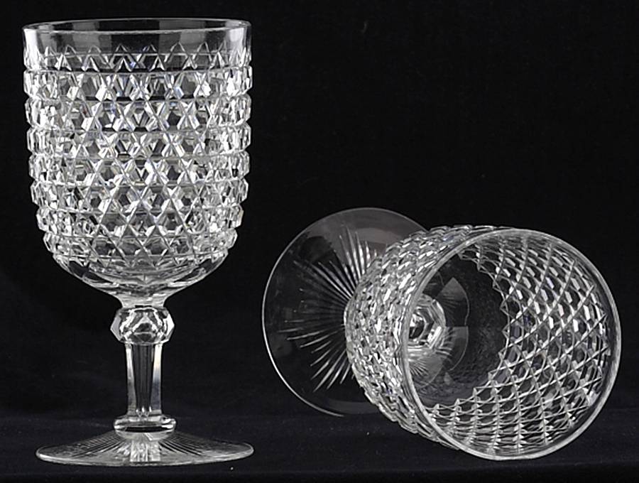 Hob Diamond Water Goblet by Dorflinger-1