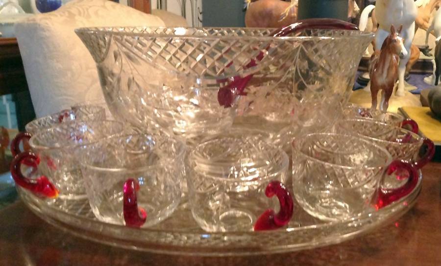 901-1 (15 Piece) Punch Set (Bowl, Plate, Ladle, 12 Cups) by Duncan & Miller-1