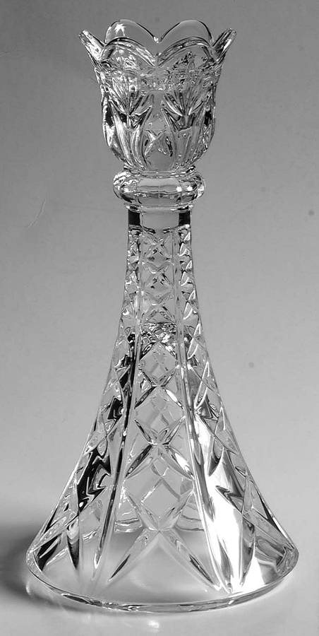 Caroline 8" Single Light Candlestick by Imperial Crystal (Import)-1