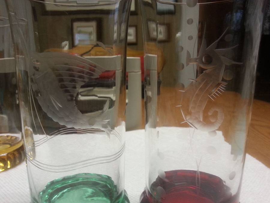 Fish Green (Line 502) Flat Tumbler by Duncan & Miller-1