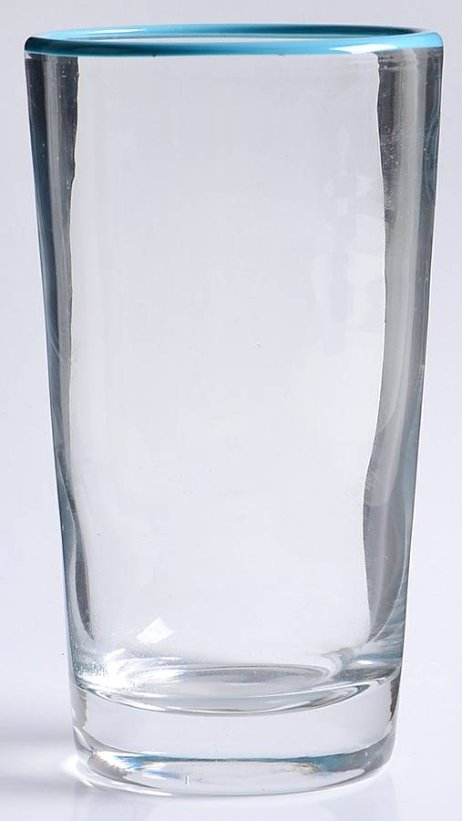 The Burbs Blue (Blue Trim) Highball Glass by Dansk-1