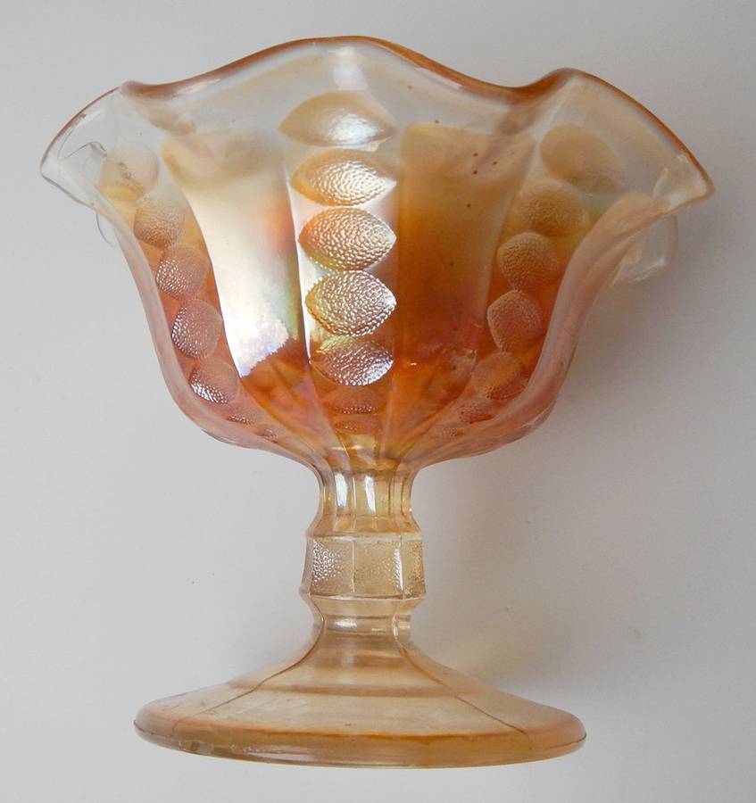 Coin Spot-Marigold Round Compote (Height X Width) by Dugan-1