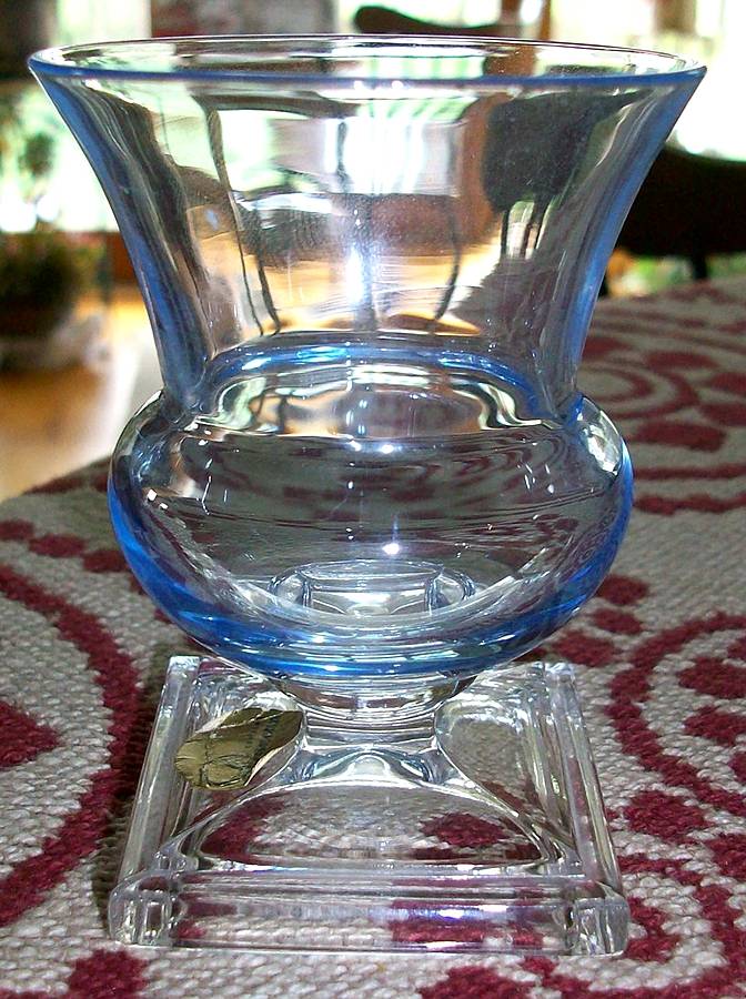 Grecian Light Blue Footed Cigarette Urn by Duncan & Miller-1