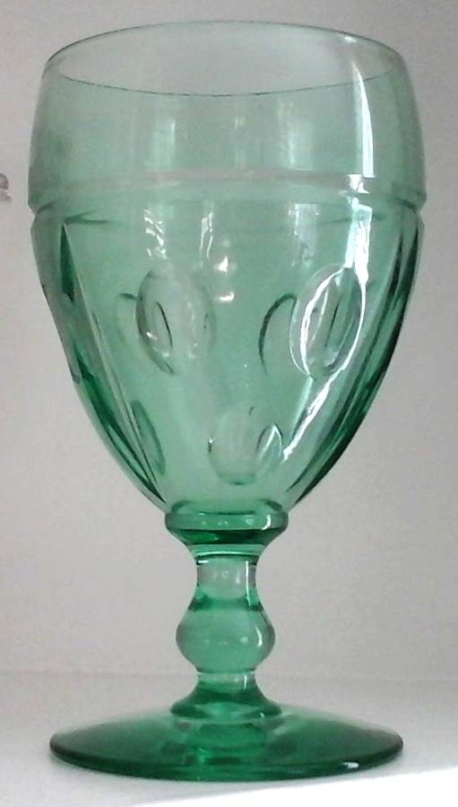 Punties Green Water Goblet by Duncan & Miller-1