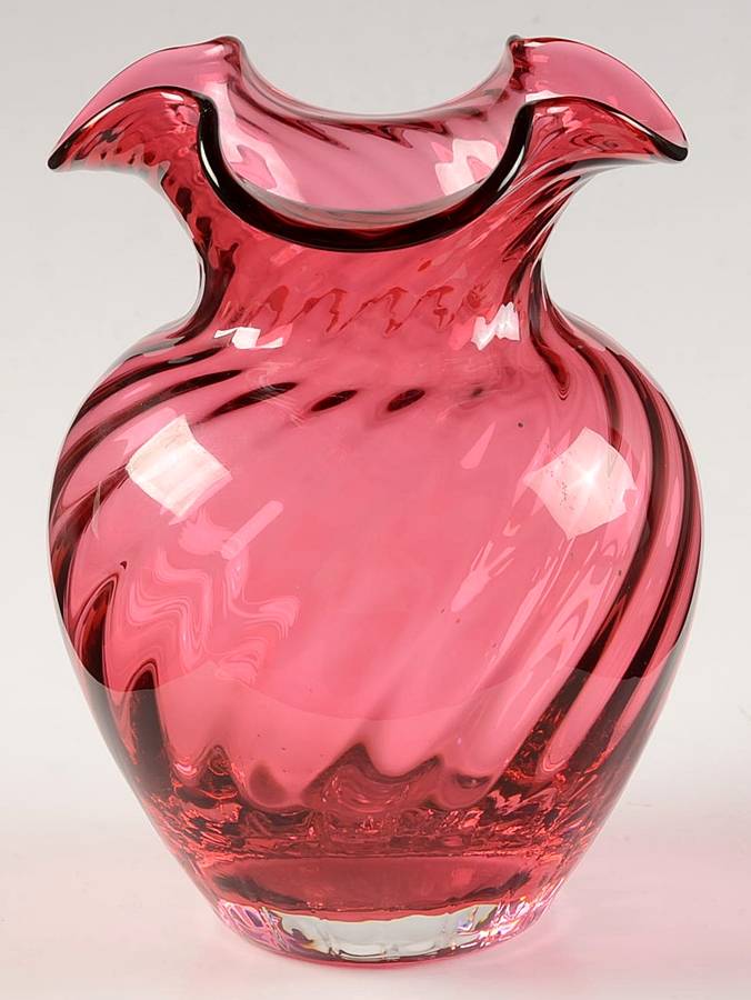 Cranberry 6" Flower Vase by Dartington-1