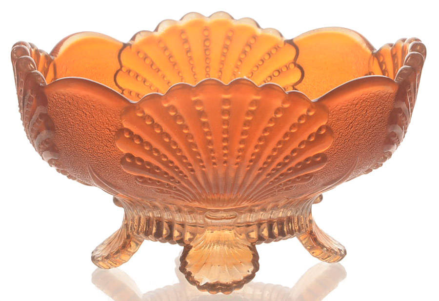 Beaded Shell Marigold Small Fruit Dessert Bowl by Dugan-1