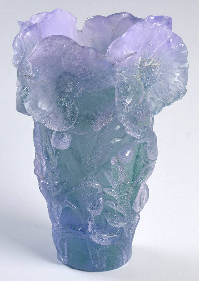 Poppies 7" Flower Vase by Daum-1