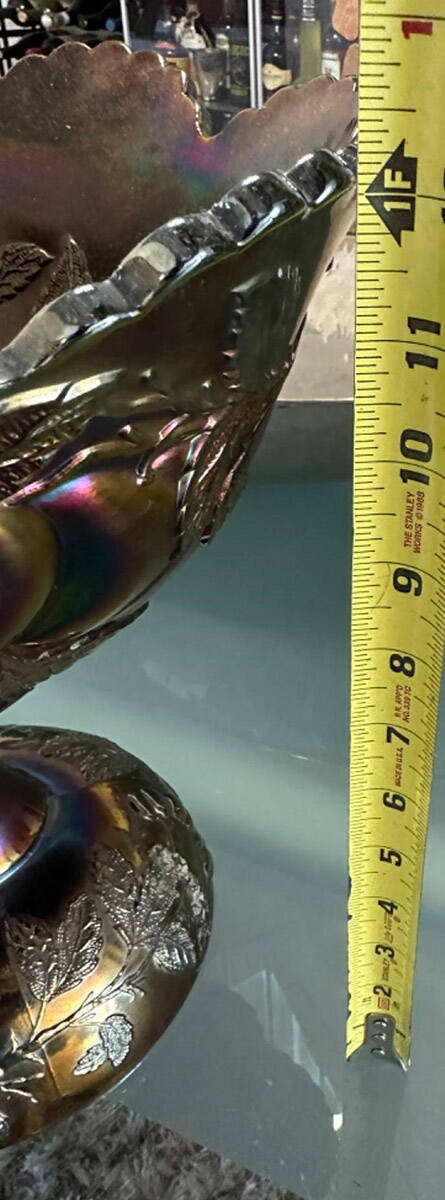 Many Fruits Amethyst Punch Bowl by Dugan-1