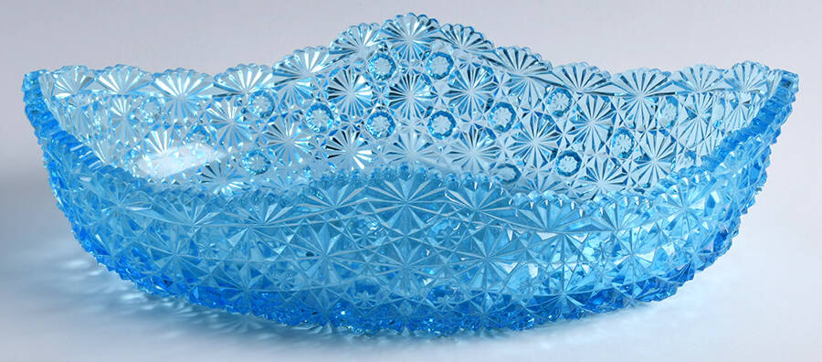 Ellrose Blue Large Oval Fruit Bowl by Duncan & Miller-1