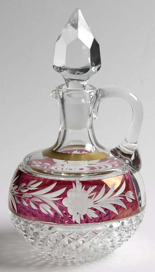 Marchioness Cranberry Cruet & Stopper by Ebeling & Reuss-1