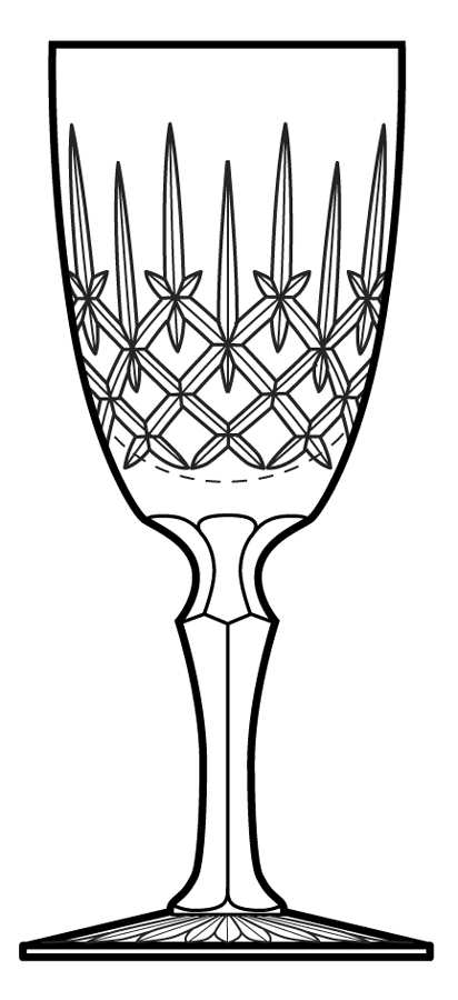 Holyrood Water Goblet by Edinburgh Crystal-1