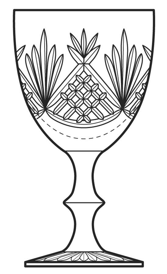 Sutherland (Wafer Stem) Water Goblet by Edinburgh Crystal-1